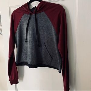 Rue21 long sleeve hooded crop top